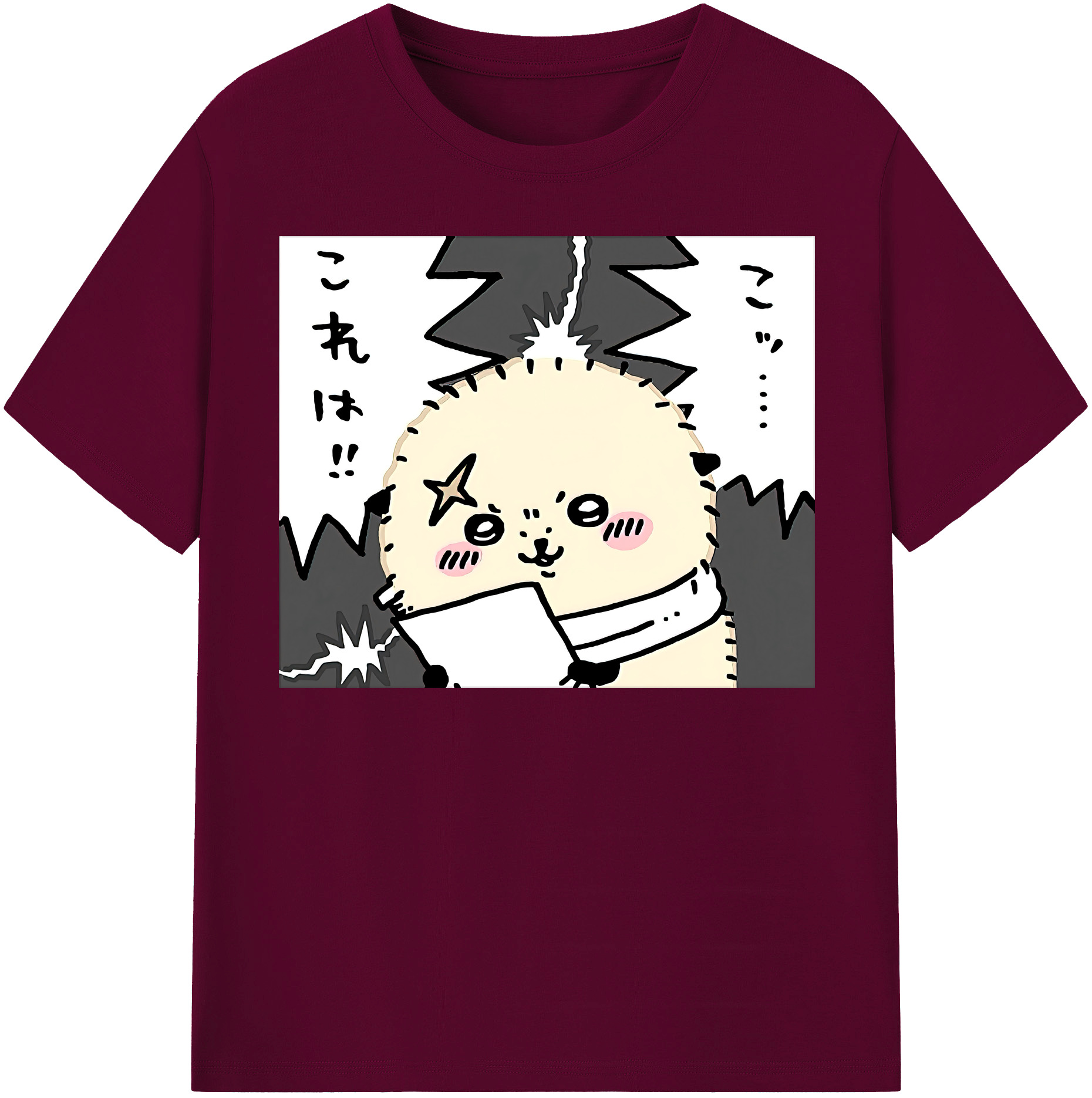 （画像用） ちいかわ ラッコ Chii-kawa Sea otter レディースカジュアルプリントTシャツ（綿100％）